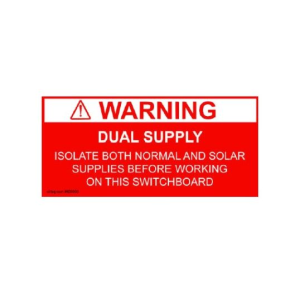 Warning - Dual Supply