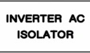 Inverter AC Isolator