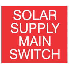 Solar Supply Main Switch
