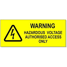 Warning - Hazardous Voltage Authorised Access Only