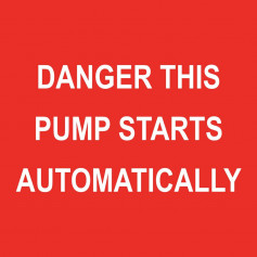 Danger - This Pump Starts Automatically